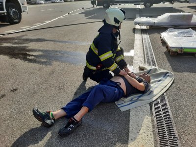 Cvičení složek IZS v areálu ENGEL strojírenská v Kaplici